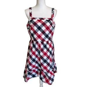 Gymboree Dress American Cutie Medium Red White Blue Gingham Matching Family Mom